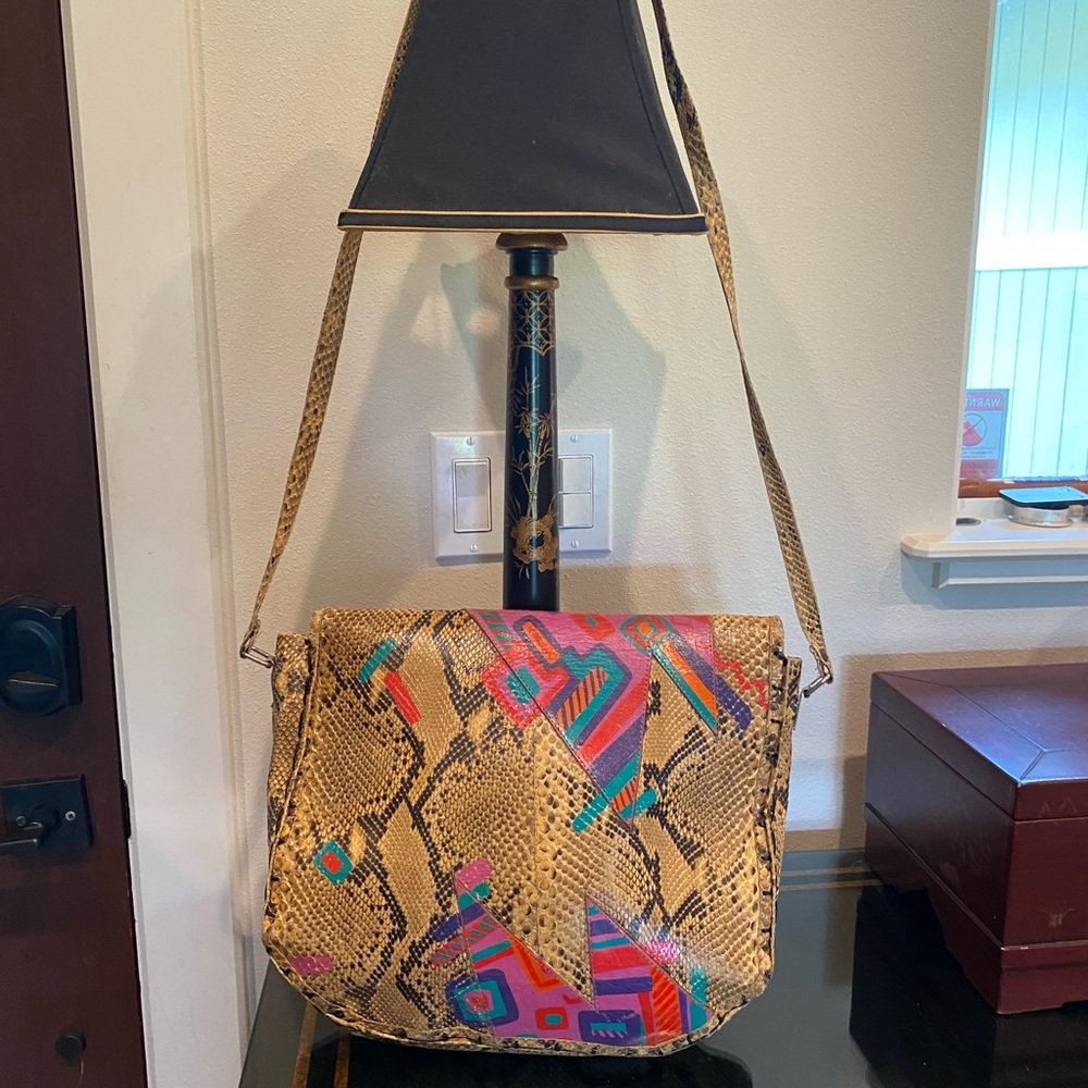 Python Crossbody Vintage Large Python Snake Vinta… - image 6